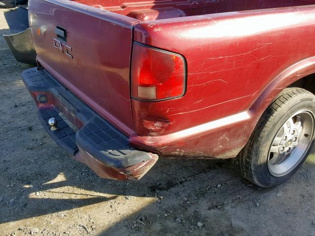 1GTCS14WXY8154398 - 2000 GMC SONOMA RED photo 9