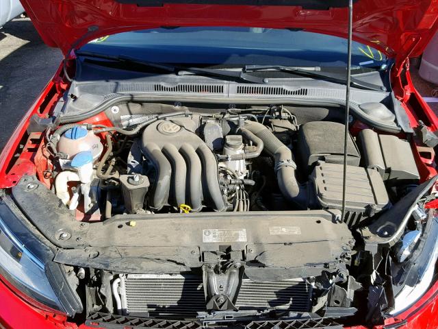 3VW2K7AJ3FM415965 - 2015 VOLKSWAGEN JETTA BASE RED photo 7