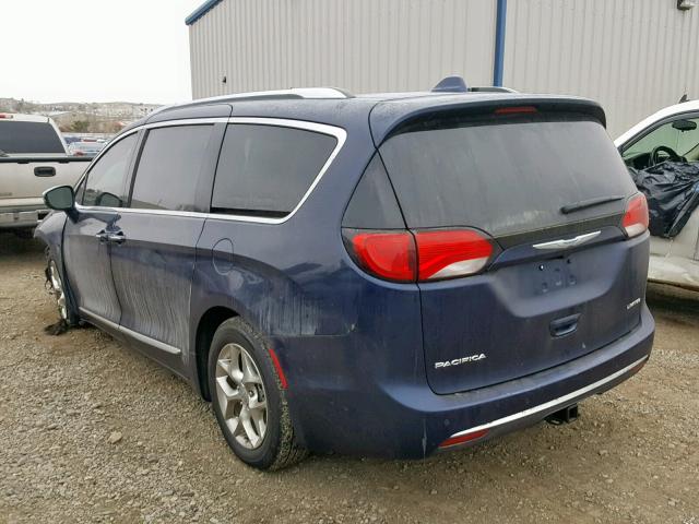 2C4RC1GG0JR104812 - 2018 CHRYSLER PACIFICA L BLUE photo 3