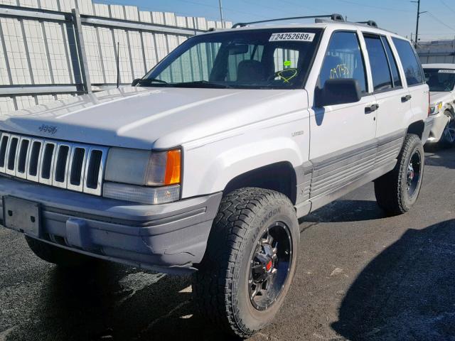 1J4GZ58S5SC621284 - 1995 JEEP GRAND CHER WHITE photo 2