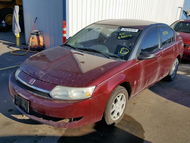 1G8AZ52F53Z147904 - 2003 SATURN ION LEVEL BURGUNDY photo 2