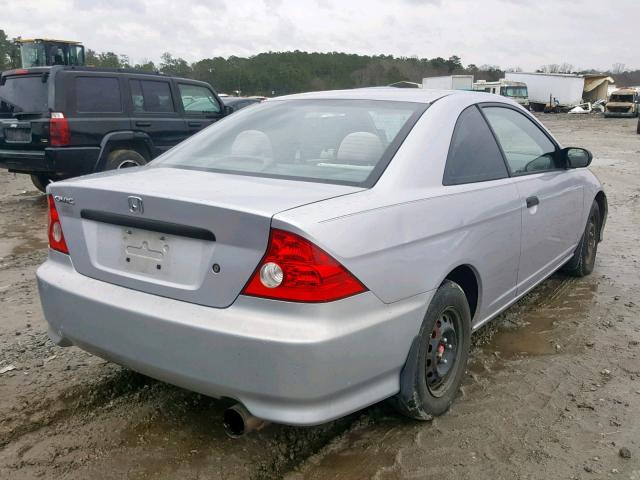 1HGEM21124L062633 - 2004 HONDA CIVIC DX V SILVER photo 4