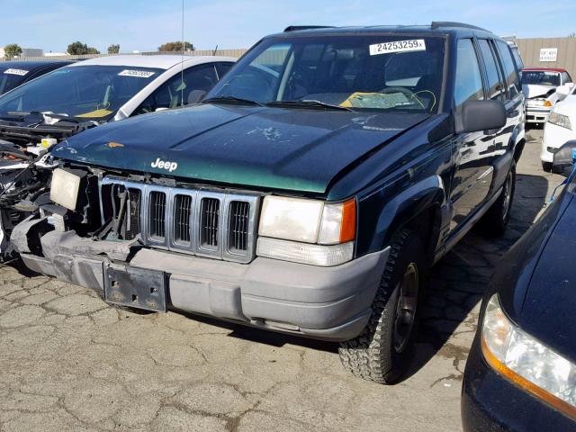 1J4GZ58S5VC688875 - 1997 JEEP GRAND CHER GREEN photo 2