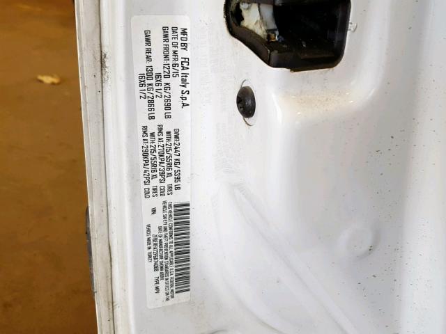 ZFBERFAT2F6A74068 - 2015 RAM PROMASTER 白色 照片 10