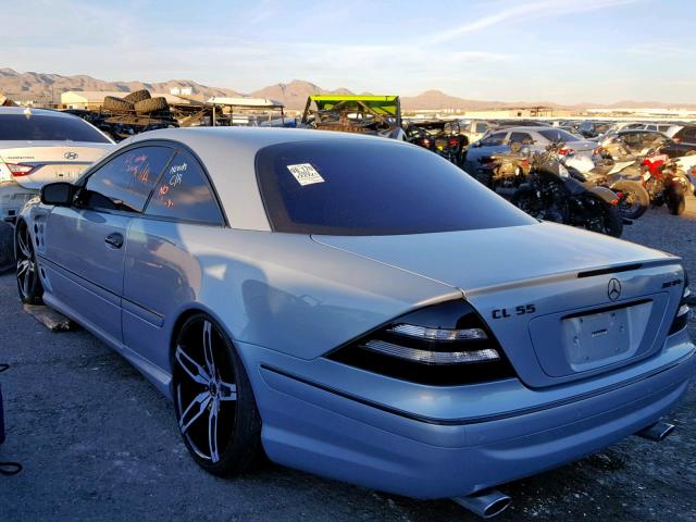 WDBPJ73J42A023916 - 2002 MERCEDES-BENZ CL 55 AMG SILVER photo 3