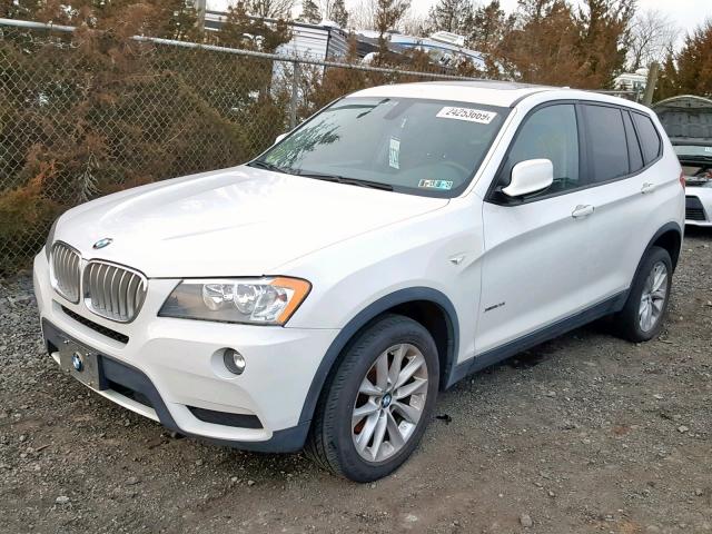 5UXWX9C55D0D00433 - 2013 BMW X3 XDRIVE2 WHITE photo 2