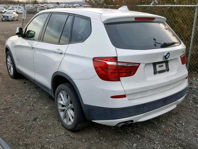 5UXWX9C55D0D00433 - 2013 BMW X3 XDRIVE2 WHITE photo 3