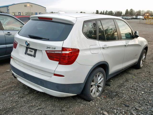 5UXWX9C55D0D00433 - 2013 BMW X3 XDRIVE2 WHITE photo 4