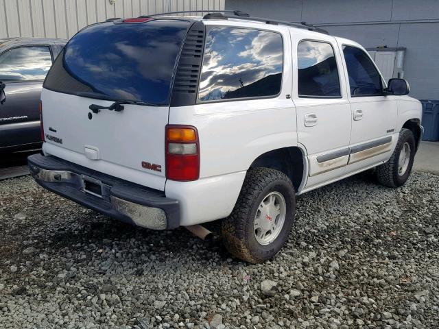 1GKEC13V52J288755 - 2002 GMC YUKON WHITE photo 4