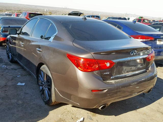 JN1FV7AR5GM451254 - 2016 INFINITI Q50 RED SP BROWN photo 3