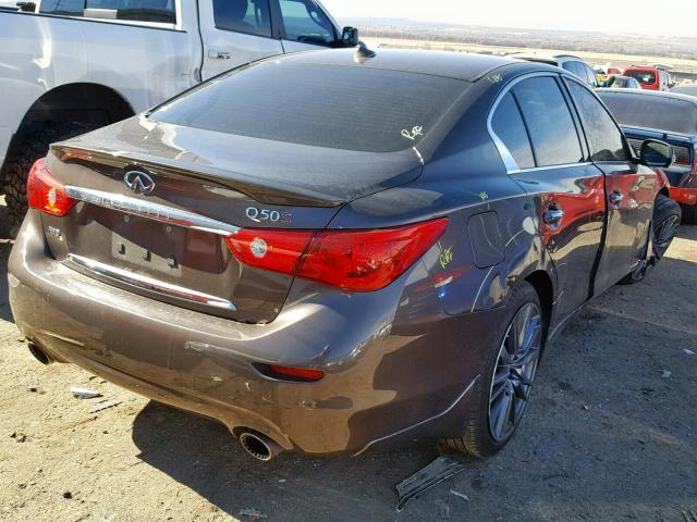 JN1FV7AR5GM451254 - 2016 INFINITI Q50 RED SP BROWN photo 4