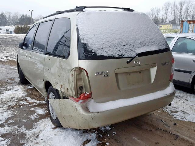 JM3LW28A350551445 - 2005 MAZDA MPV WAGON BEIGE photo 3