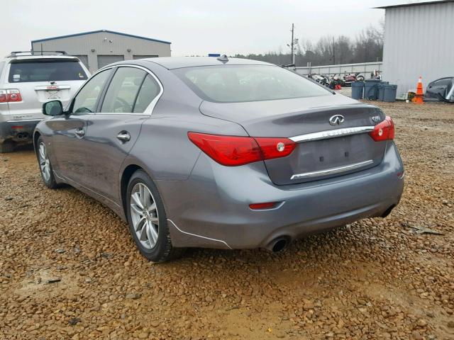 JN1BV7AP1EM673591 - 2014 INFINITI Q50 BASE CHARCOAL photo 3