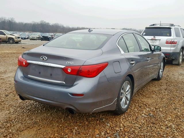 JN1BV7AP1EM673591 - 2014 INFINITI Q50 BASE CHARCOAL photo 4