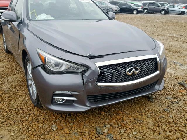 JN1BV7AP1EM673591 - 2014 INFINITI Q50 BASE CHARCOAL photo 9