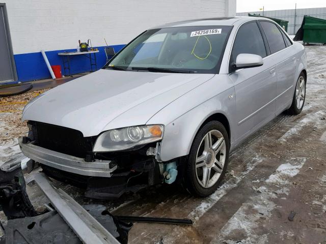 WAUDF78E17A084355 - 2007 AUDI A4 2.0T QU SILVER photo 2