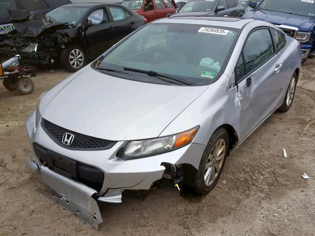 2HGFG3B11CH522036 - 2012 HONDA CIVIC EXL SILVER photo 2