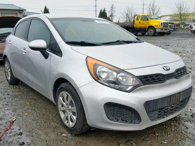 KNADM5A31E6405314 - 2014 KIA RIO LX SILVER photo 1