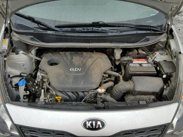 KNADM5A31E6405314 - 2014 KIA RIO LX SILVER photo 7