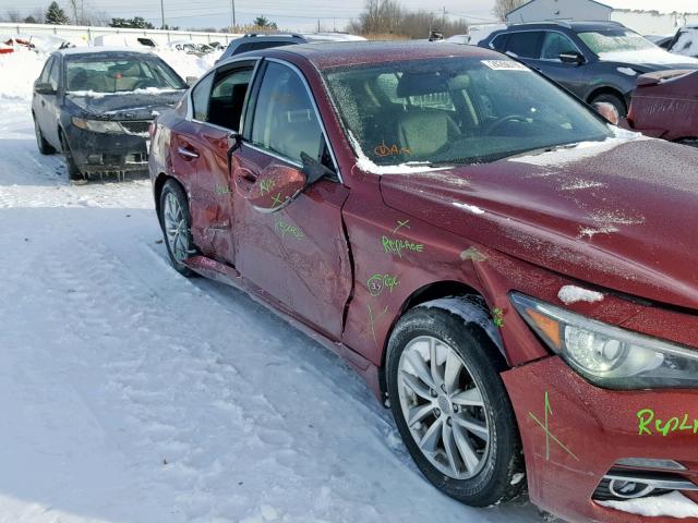 JN1BV7AR5FM422768 - 2015 INFINITI Q50 BASE RED photo 9