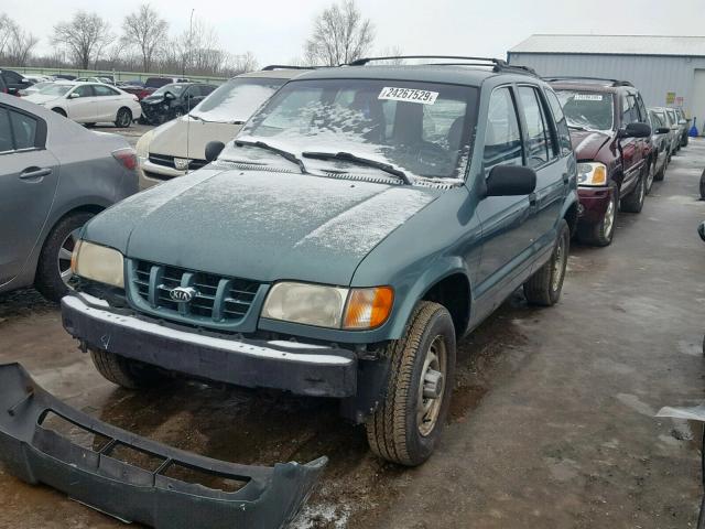 KNDJB723315693892 - 2001 KIA SPORTAGE BLUE photo 2