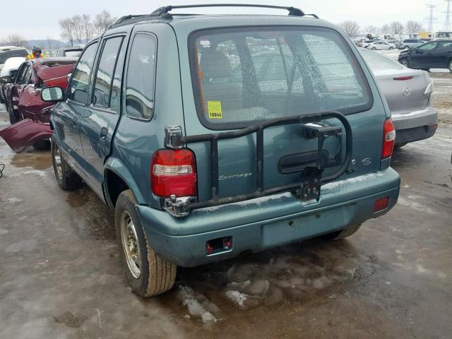 KNDJB723315693892 - 2001 KIA SPORTAGE BLUE photo 3