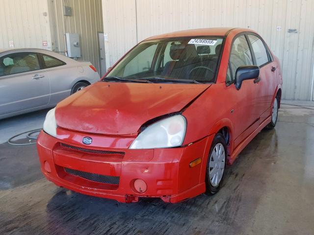 JS2RA41S025104785 - 2002 SUZUKI AERIO S RED photo 2