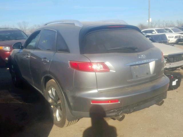 JNRAS08W24X218171 - 2004 INFINITI FX35 GRAY photo 3