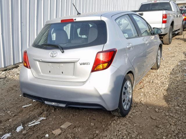 VNKKTUD31HA085276 - 2017 TOYOTA YARIS L SILVER photo 4