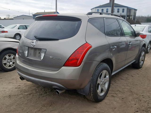 JN8AZ08W53W205449 - 2003 NISSAN MURANO SL TAN photo 4