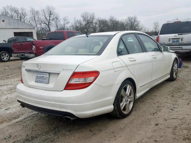 WDDGF8BB8BR176891 - 2011 MERCEDES-BENZ C 300 4MAT WHITE photo 4