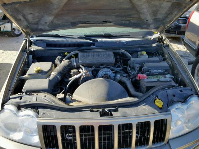 1J4GR48K85C586240 - 2005 JEEP GRAND CHER TAN photo 7