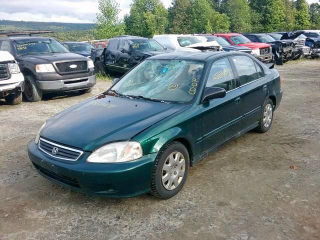 2HGEJ661XYH512928 - 2000 HONDA CIVIC BASE 绿色 照片 2
