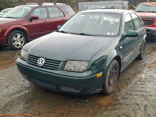 3VWRC29M0YM083757 - 2000 VOLKSWAGEN JETTA GL GREEN photo 2