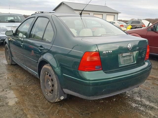 3VWRC29M0YM083757 - 2000 VOLKSWAGEN JETTA GL GREEN photo 3