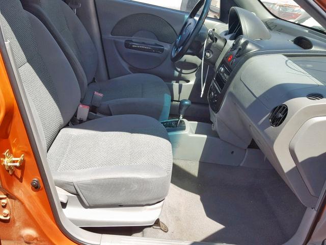 KL1TG62675B480957 - 2005 CHEVROLET AVEO LT ORANGE photo 5