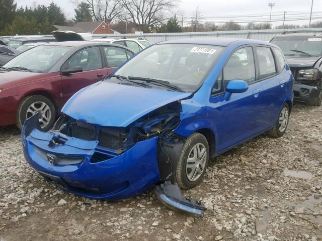 JHMGD38427S012756 - 2007 HONDA FIT BLUE photo 2