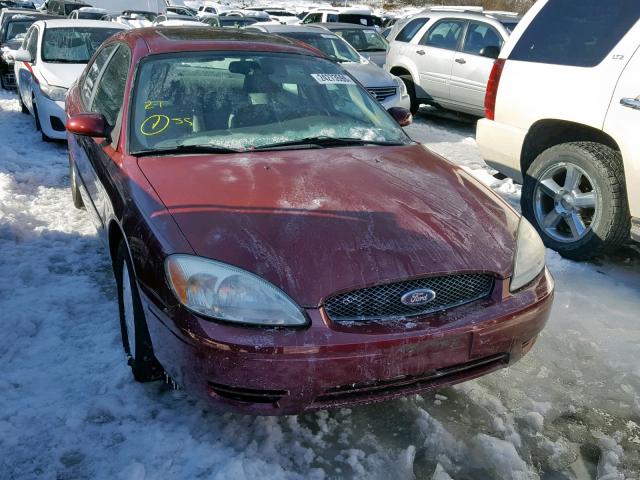 1FAFP56255A234315 - 2005 FORD TAURUS SEL RED photo 1