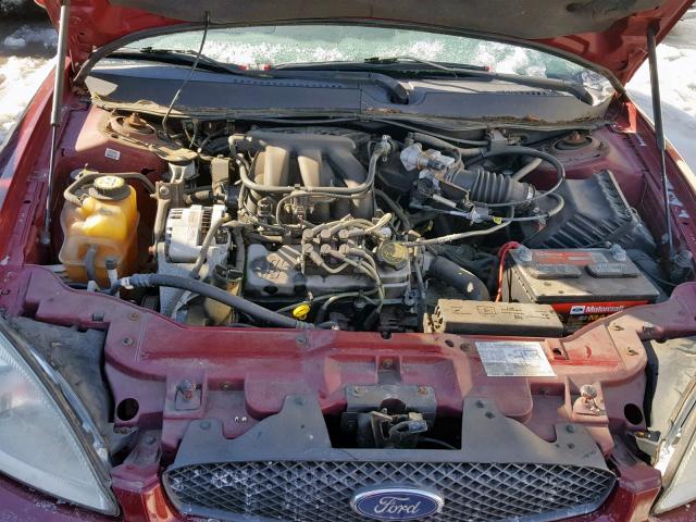 1FAFP56255A234315 - 2005 FORD TAURUS SEL RED photo 7