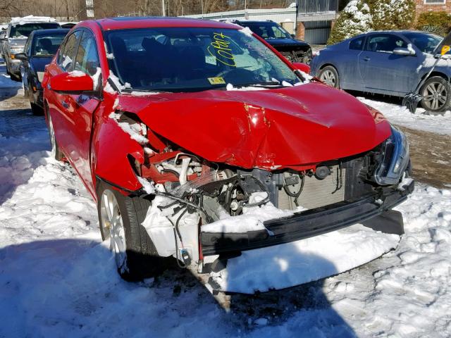 3N1AB7AP6HY325596 - 2017 NISSAN SENTRA S RED photo 1