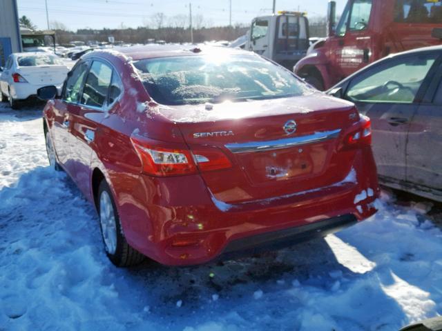 3N1AB7AP6HY325596 - 2017 NISSAN SENTRA S RED photo 3