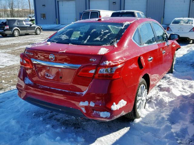 3N1AB7AP6HY325596 - 2017 NISSAN SENTRA S RED photo 4