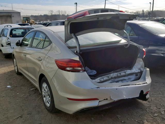 5NPD74LF9HH179514 - 2017 HYUNDAI ELANTRA SE BEIGE photo 3