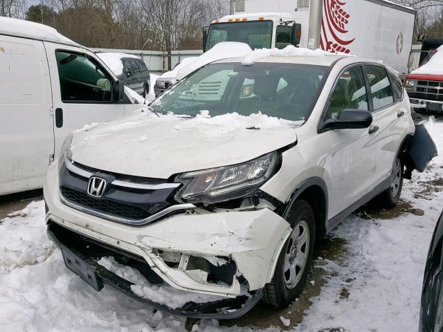 5J6RM4H33FL117994 - 2015 HONDA CR-V LX WHITE photo 2