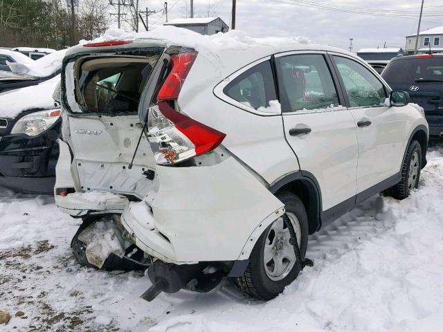 5J6RM4H33FL117994 - 2015 HONDA CR-V LX WHITE photo 4