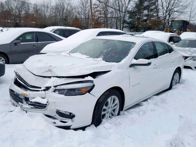 1G1ZE5STXHF185575 - 2017 CHEVROLET MALIBU LT WHITE photo 2