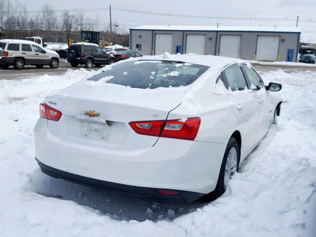 1G1ZE5STXHF185575 - 2017 CHEVROLET MALIBU LT WHITE photo 4