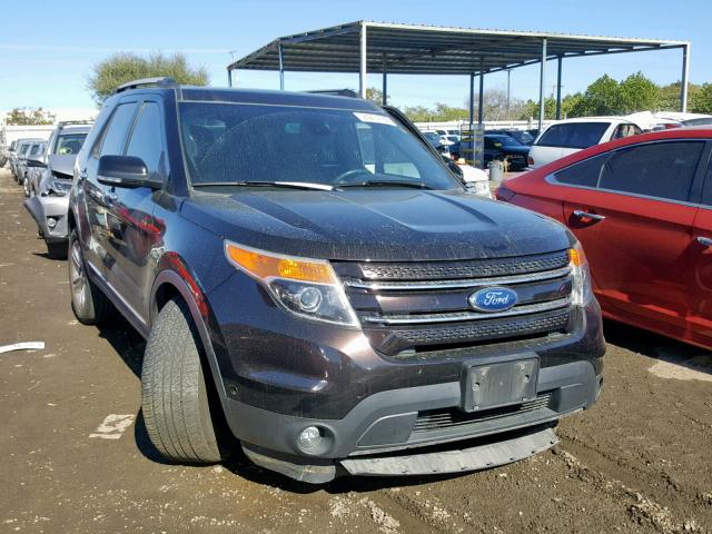 1FM5K8F84DGB27662 - 2013 FORD EXPLORER L BROWN photo 1