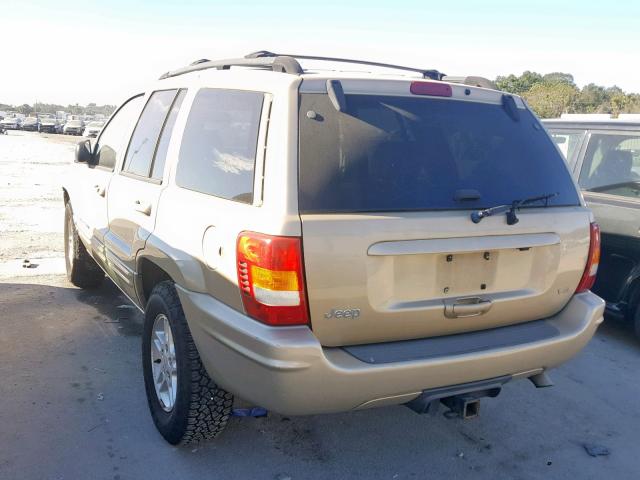 1J4G258N7YC141240 - 2000 JEEP GRAND CHER TAN photo 3