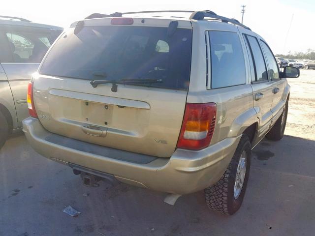 1J4G258N7YC141240 - 2000 JEEP GRAND CHER TAN photo 4